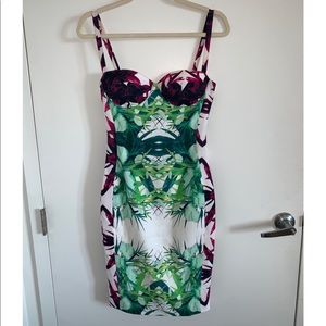 House of CB: ‘Carmel' Tropical Print Pencil Dress
